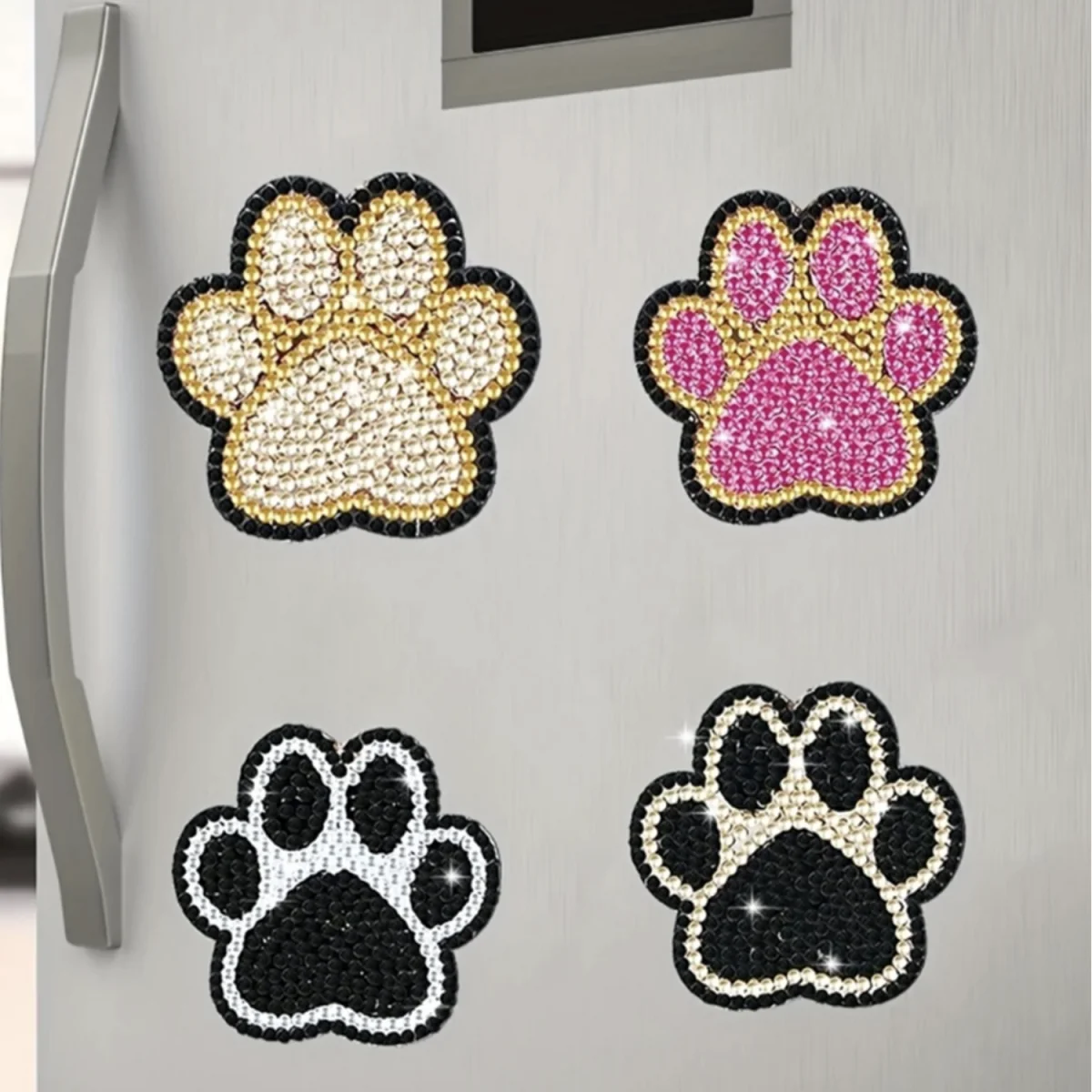 8 Paw Print Diamond Painting Magnets - Multi – image 4