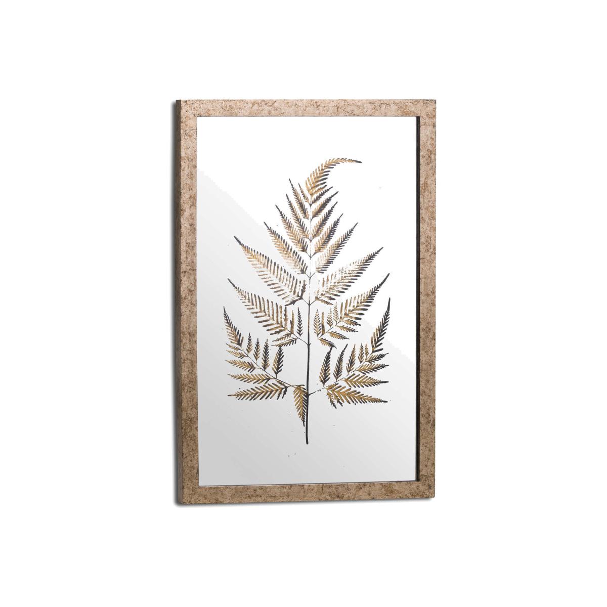 Metallic Mirrored Brass Fern Wall Art Contemporary Decor - Brass – image 1