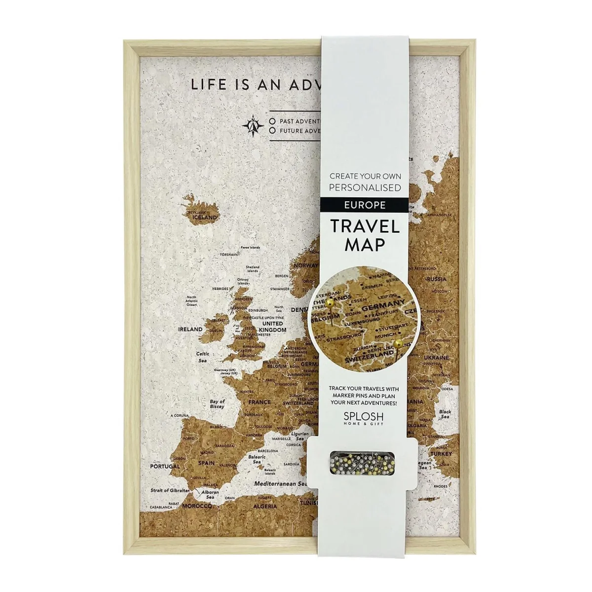 Splosh Travel Map Europe White - White – image 3