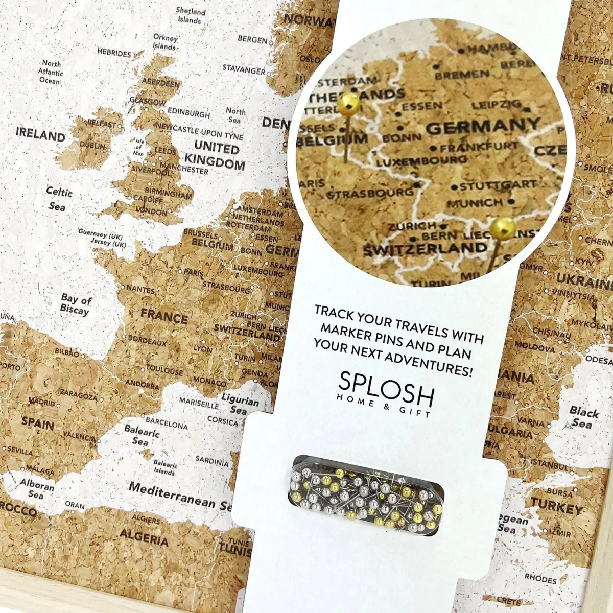 Splosh Travel Map Europe White - White – image 6