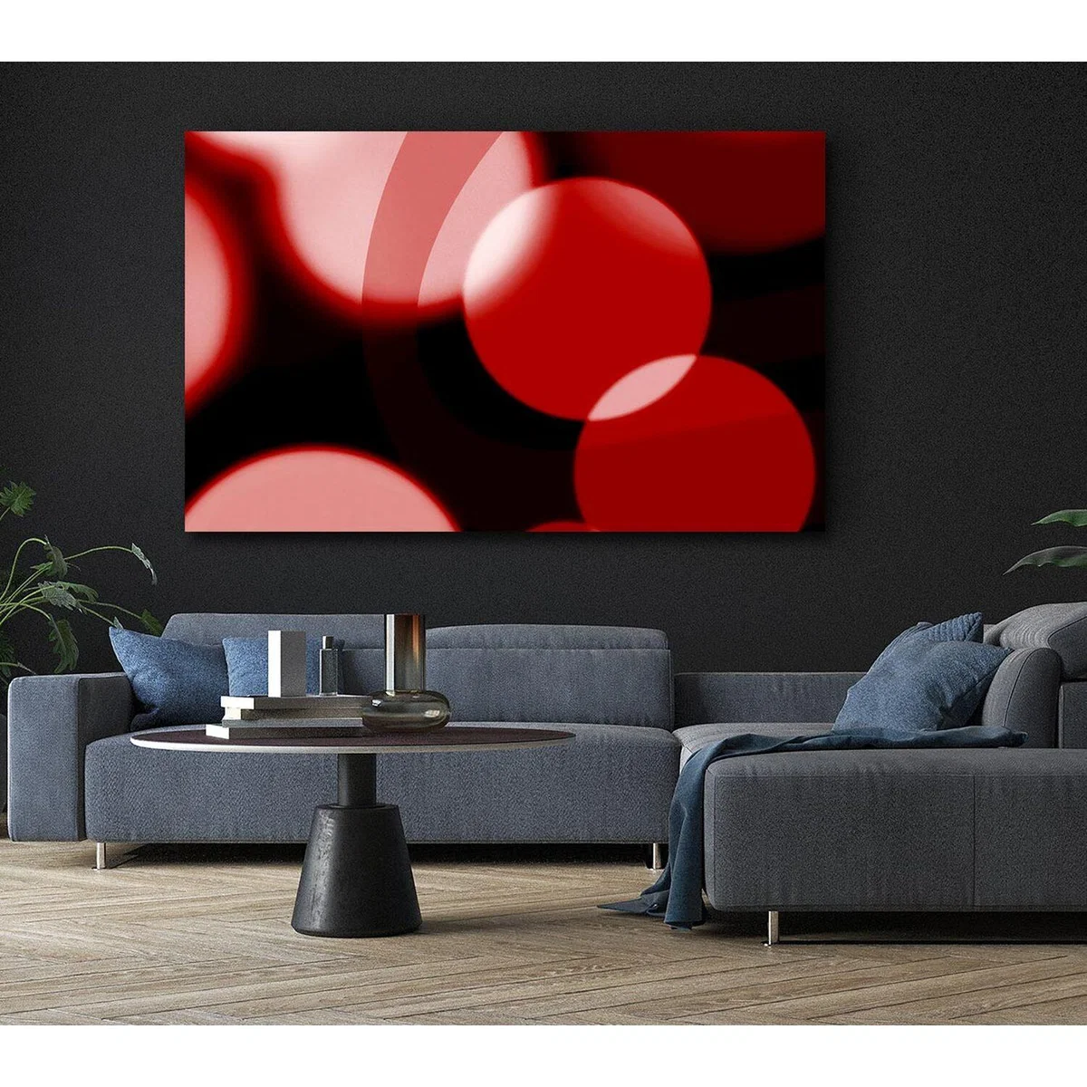 Red Disco Lights Canvas Print Wall Art - Yellow / 50.8cm – image 6