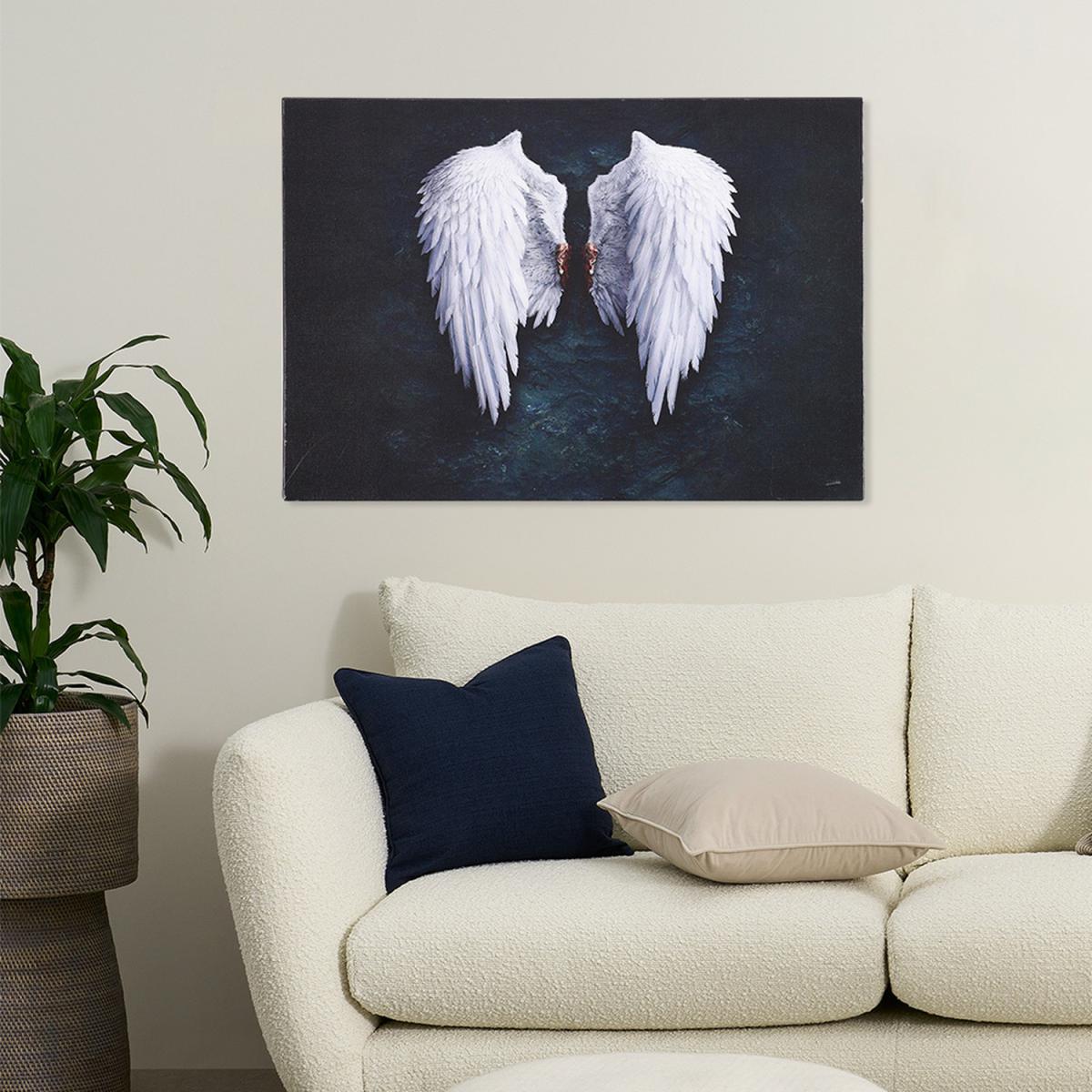 Angel Wing Art Canvas - Black / 81.3cm – image 3