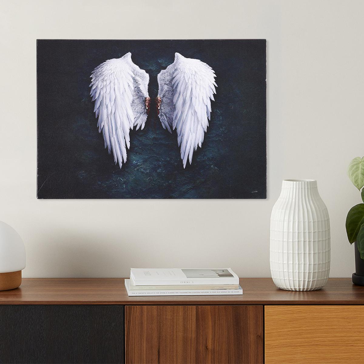 Angel Wing Art Canvas - Black / 81.3cm – image 4