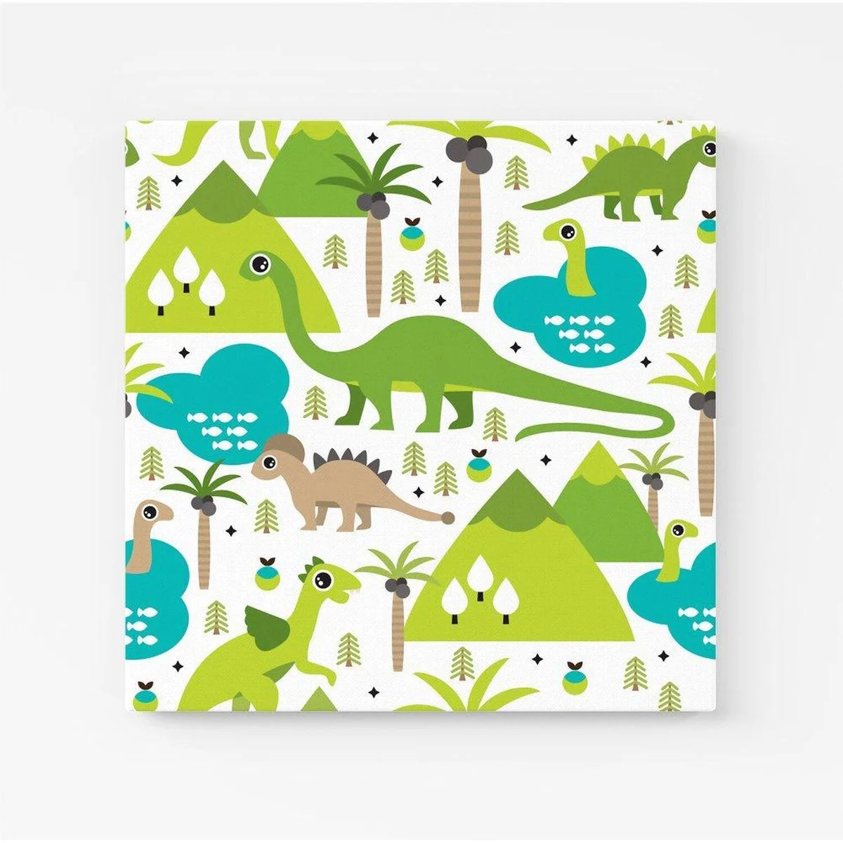 Baby Dinosaur Print Canvas Print - Green / Medium – image 2