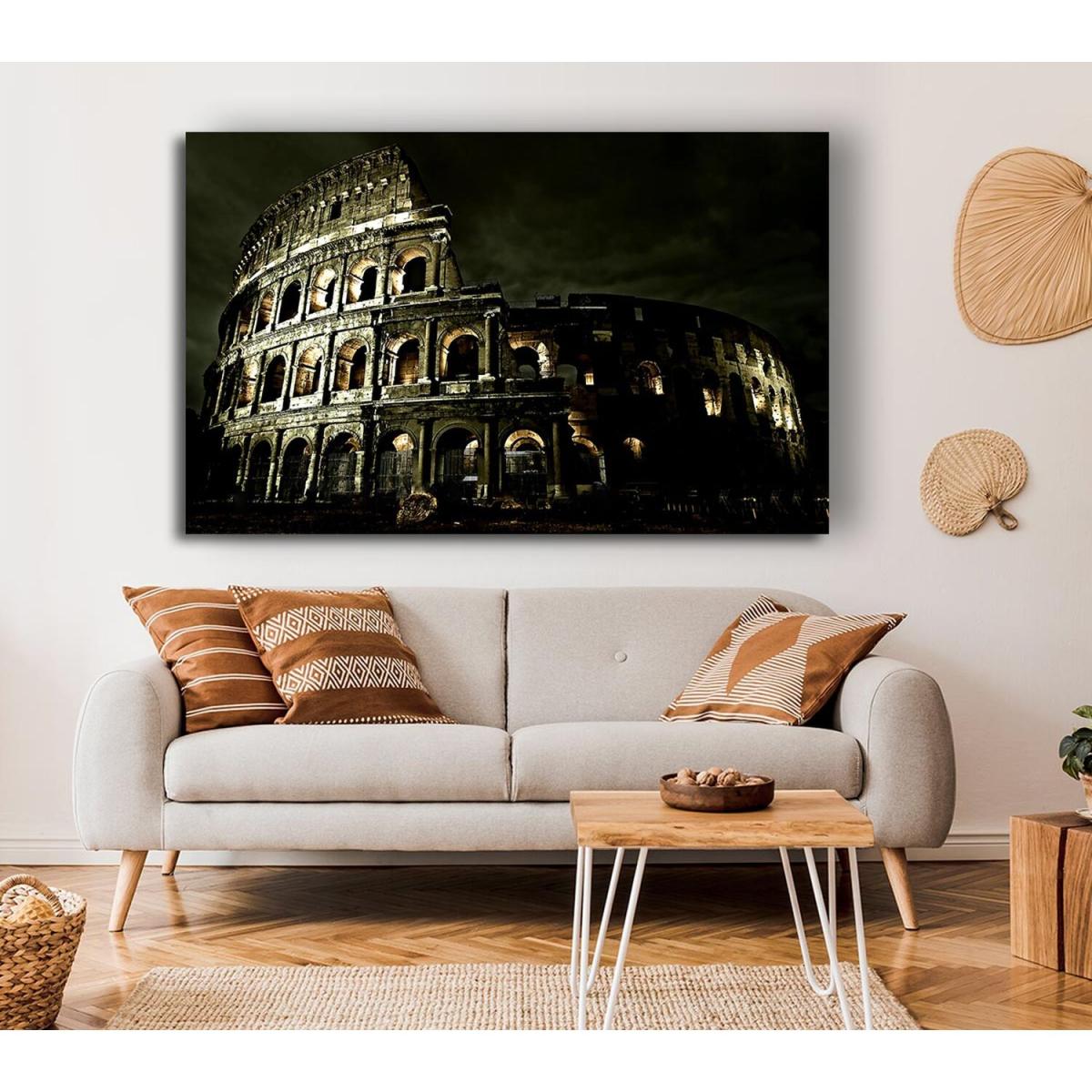 Colosseum Roman Architecture Canvas Print Wall Art - Yellow / 81.28cm – image 3