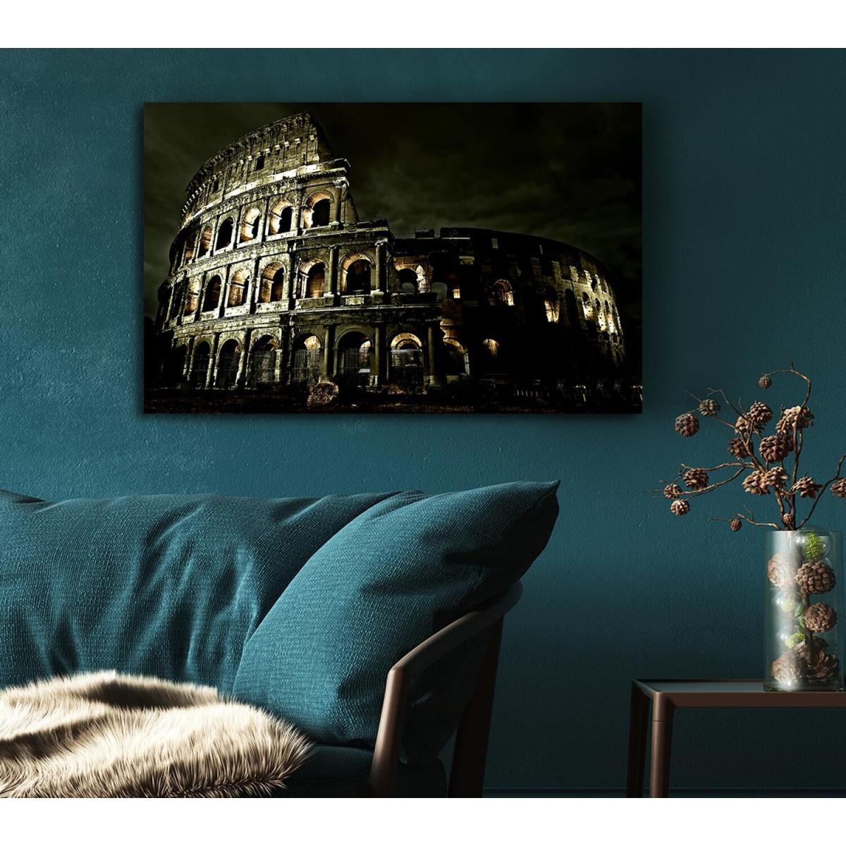 Colosseum Roman Architecture Canvas Print Wall Art - Yellow / 81.28cm – image 4