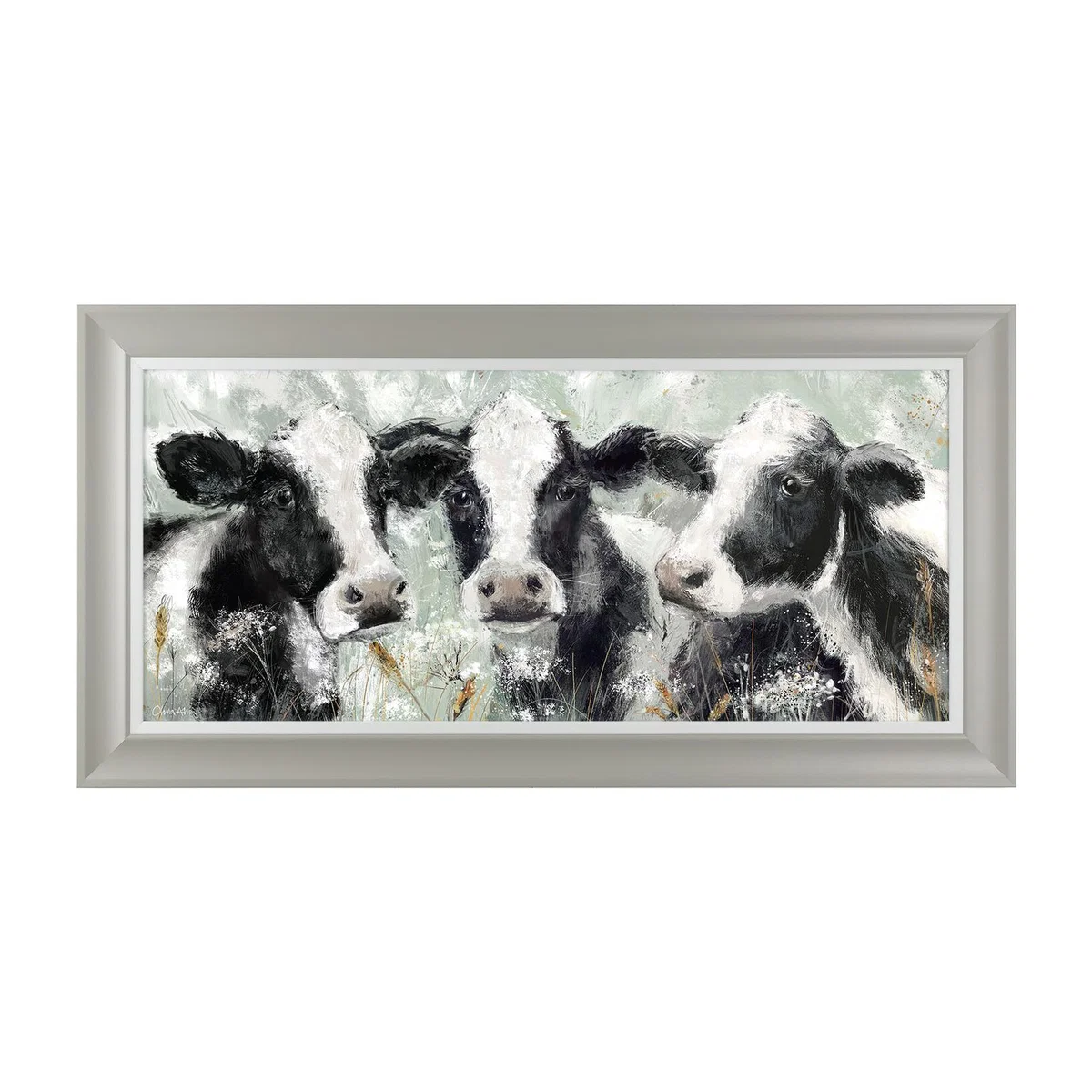 O. Allen Friesian Cows Framed Print – image 1