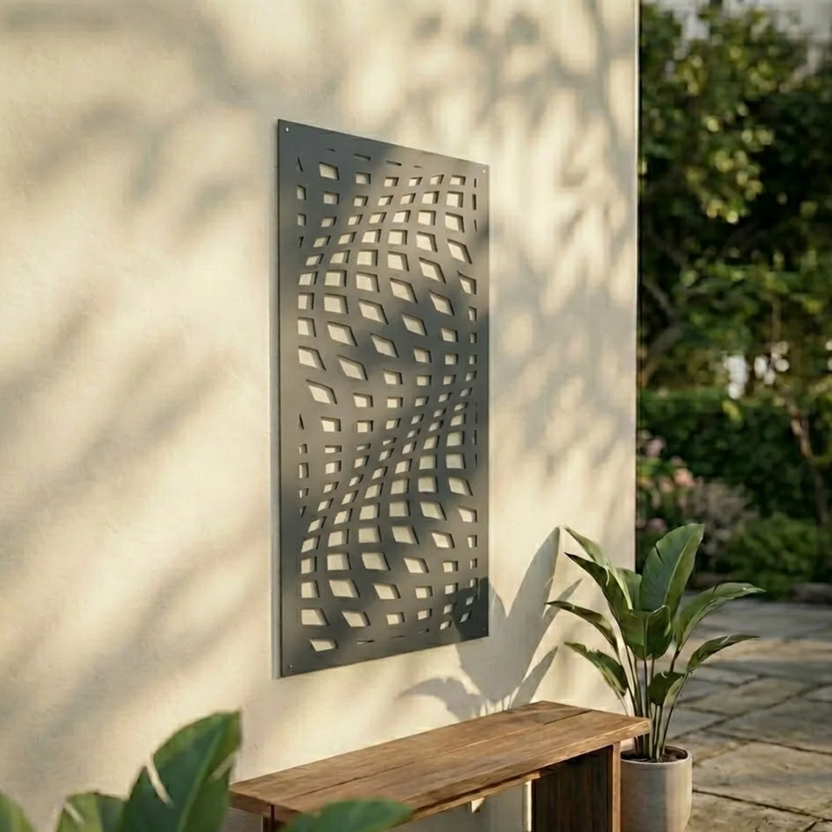 Wave Screen Metal Wall Art  - Anthracite grey – image 2