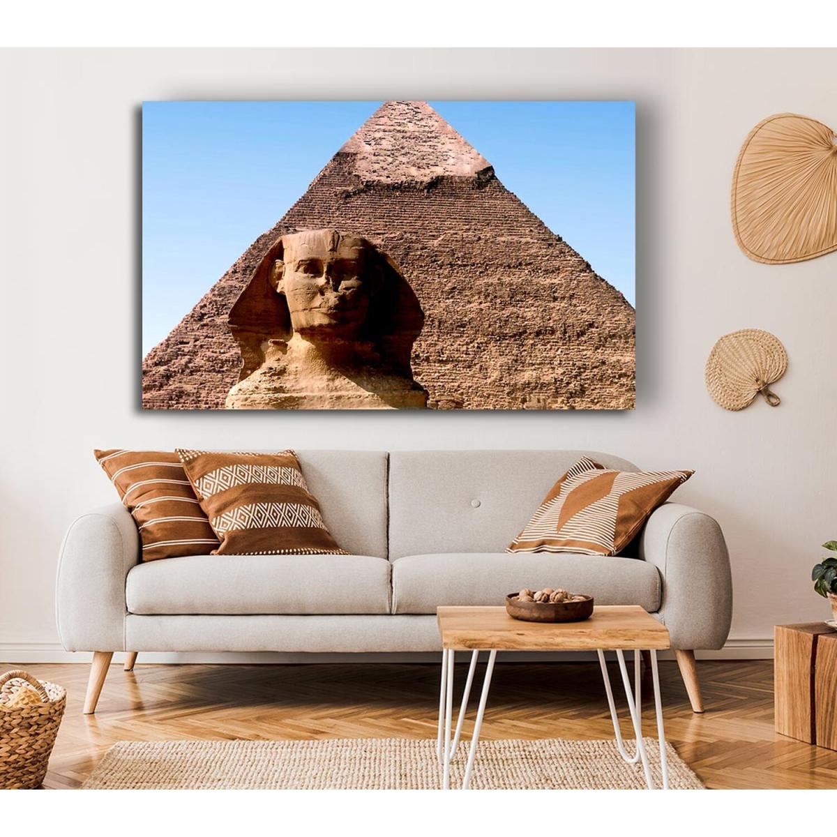 Great Pyramid Of Giza Canvas Print Wall Art - Yellow / 35.56cm – image 4
