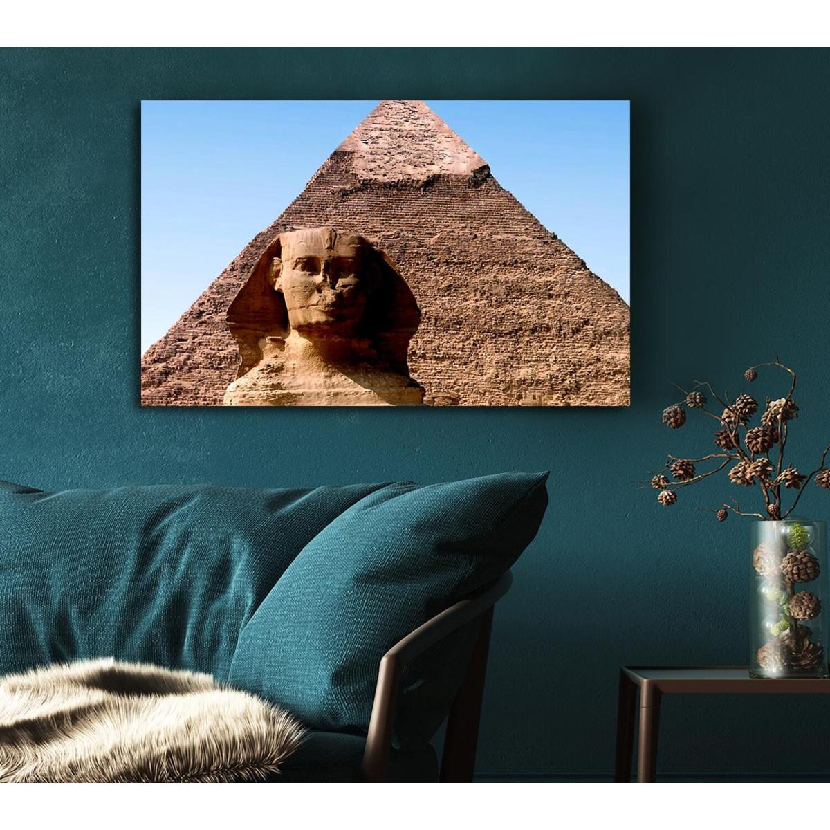 Great Pyramid Of Giza Canvas Print Wall Art - Yellow / 35.56cm – image 5