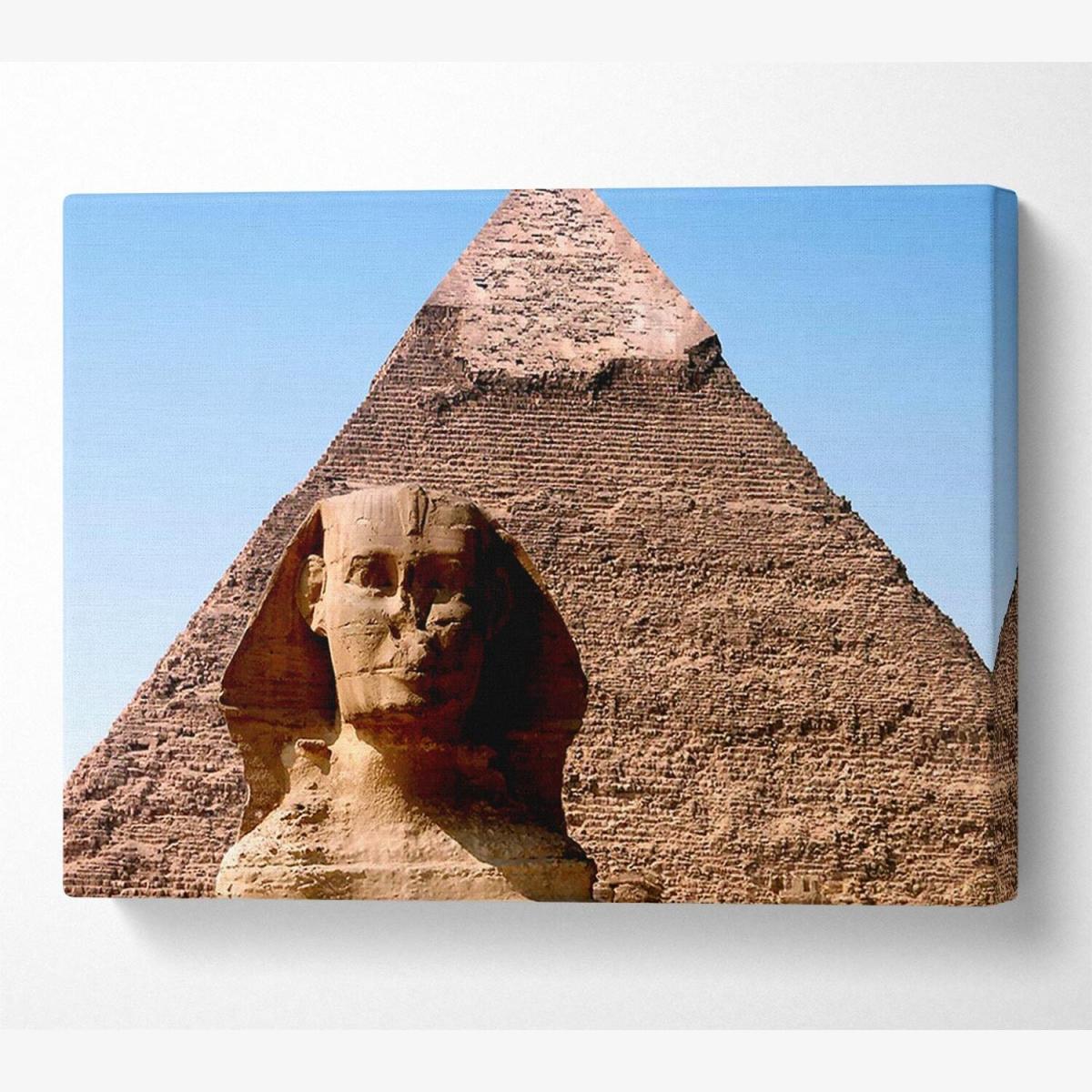 Great Pyramid Of Giza Canvas Print Wall Art - Yellow / 35.56cm – image 1