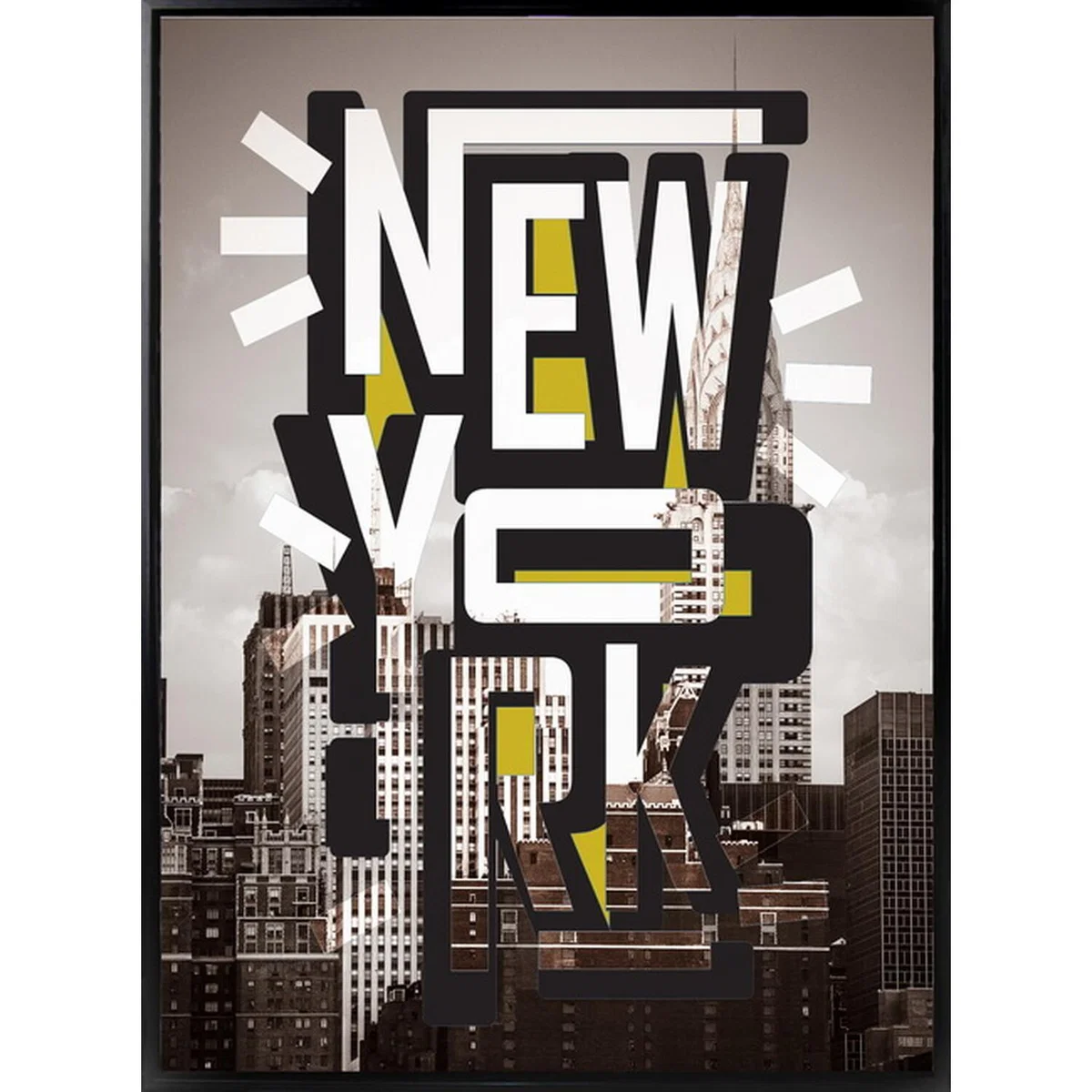 Framed Graphic New York Canvas – image 2