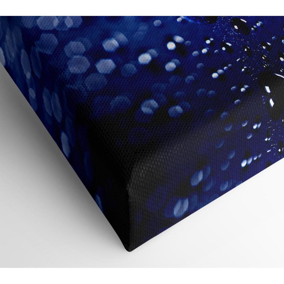 Drops On Blue Canvas Print Wall Art - Yellow / 50.8cm – image 2