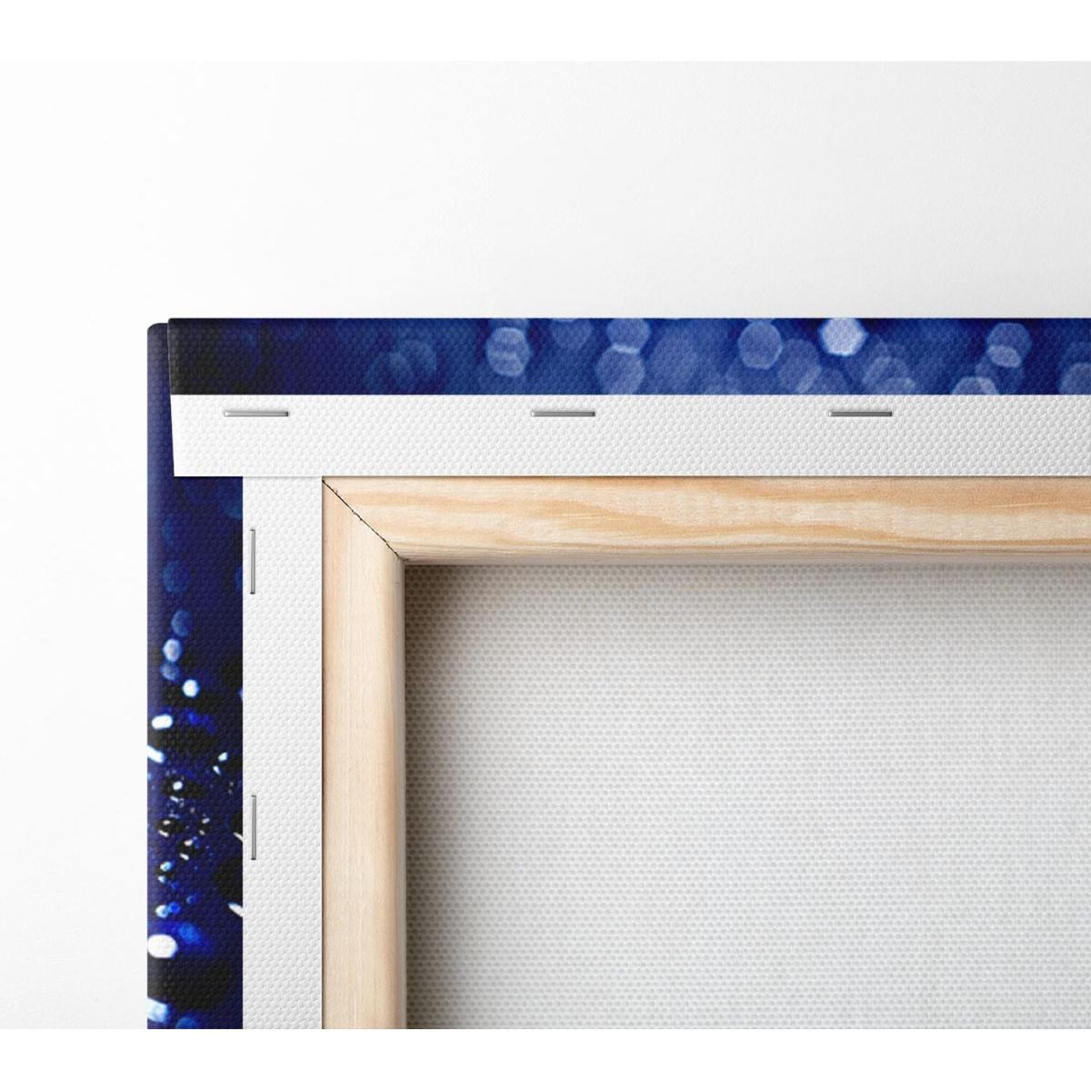 Drops On Blue Canvas Print Wall Art - Yellow / 50.8cm – image 3