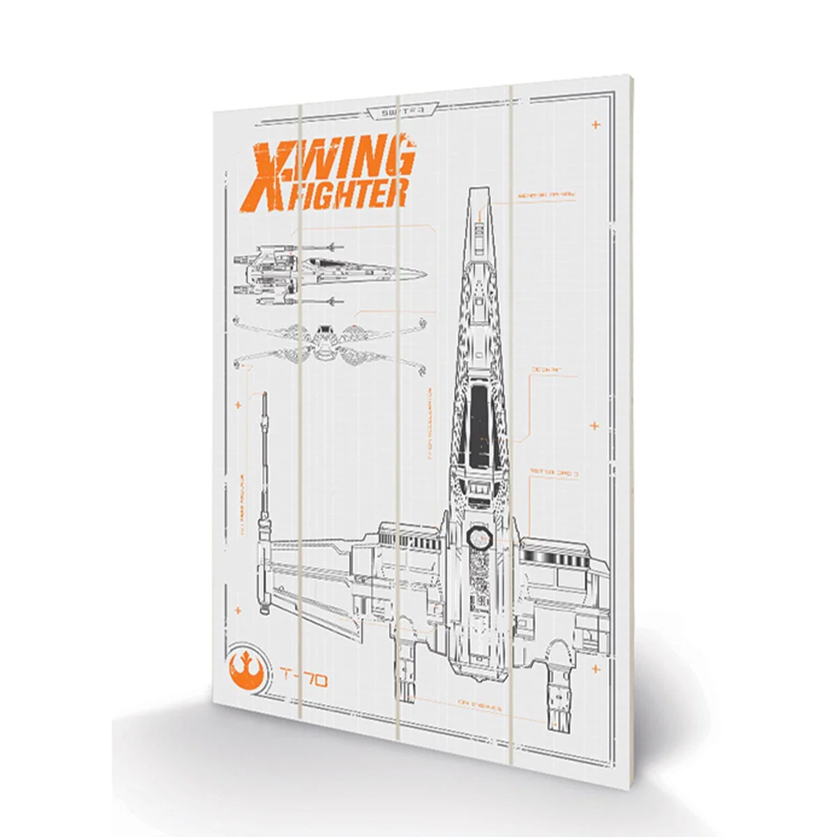 Star Wars Episode VII (X Wing Plans) Wall Art - Colourful – image 2