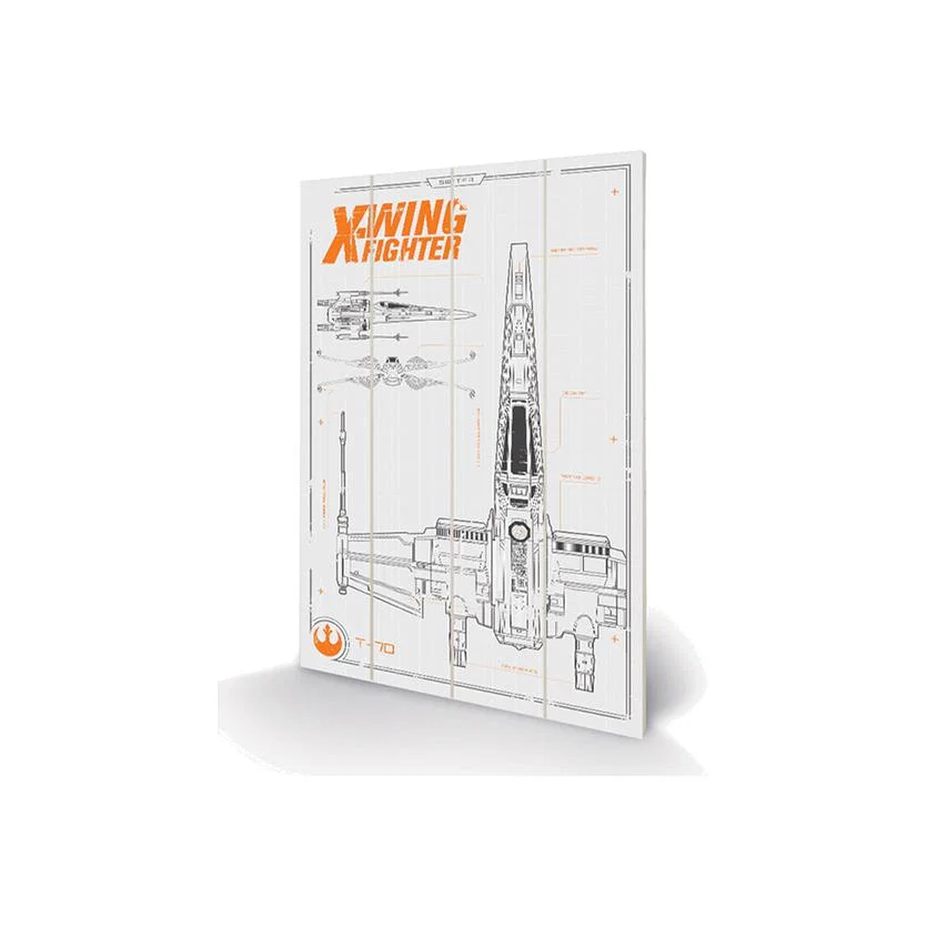 Star Wars Episode VII (X Wing Plans) Wall Art - Colourful – image 1