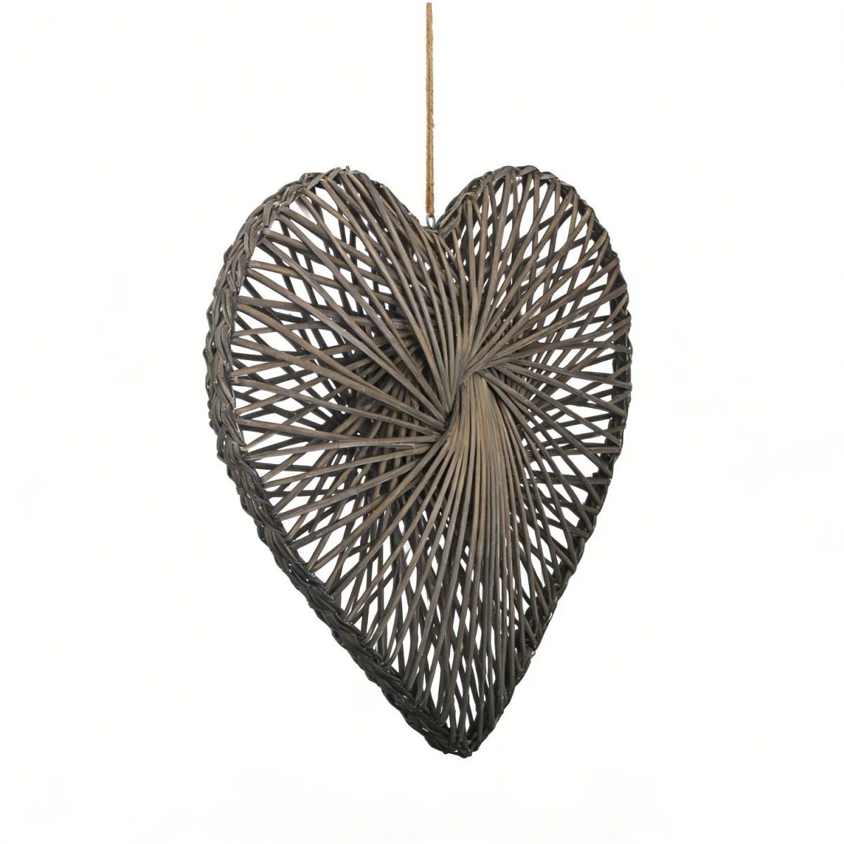 Wicker Heart Hanging Wall Art - Grey – image 3