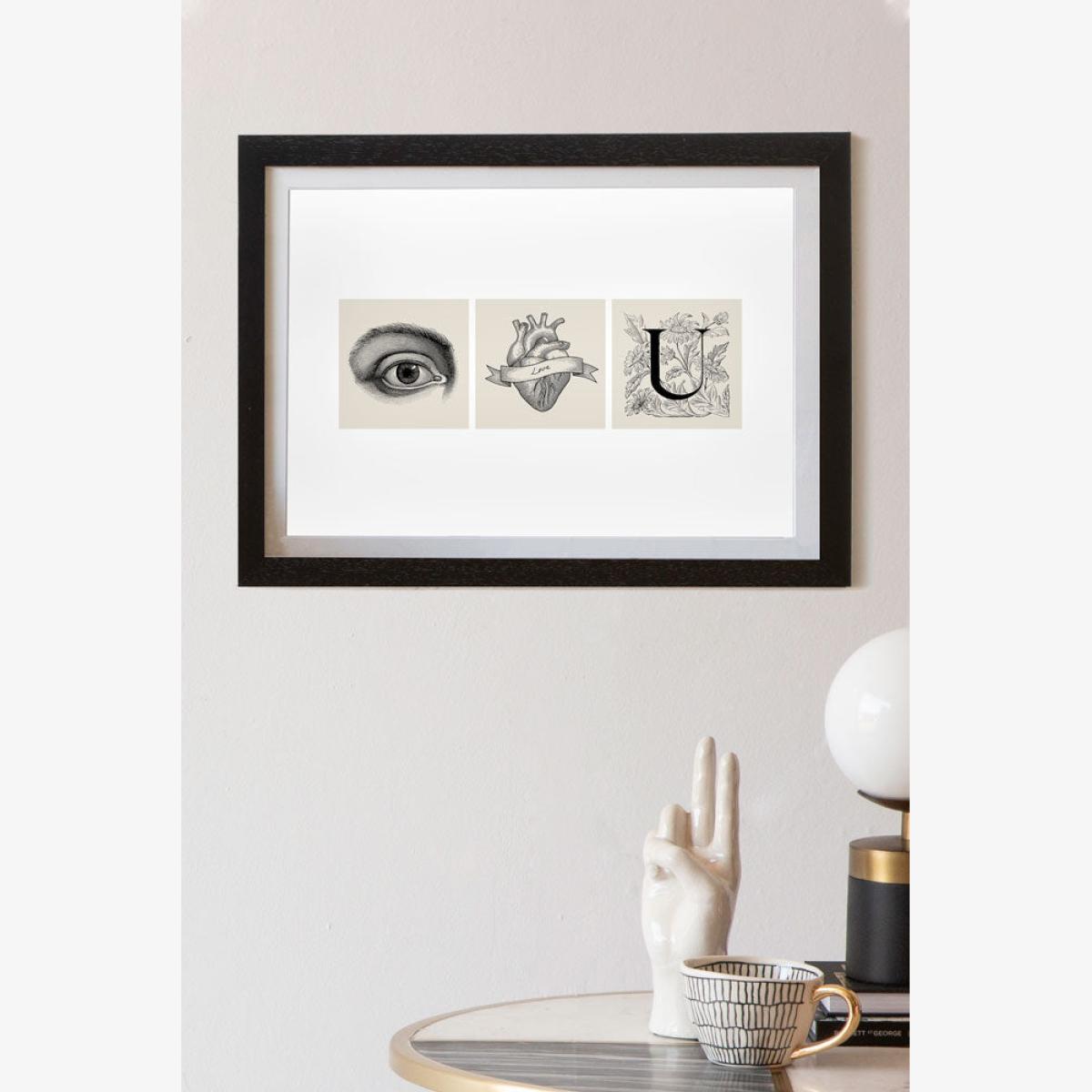 Framed Eye Heart You Art Print – image 1