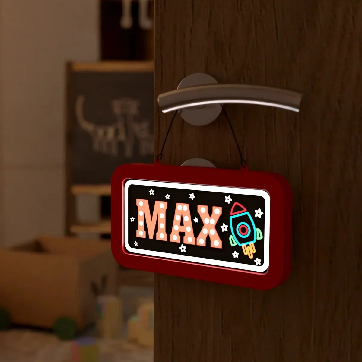 Grace Pre-personalised Light-Up Neon Bedroom Sign - Pink – image 2