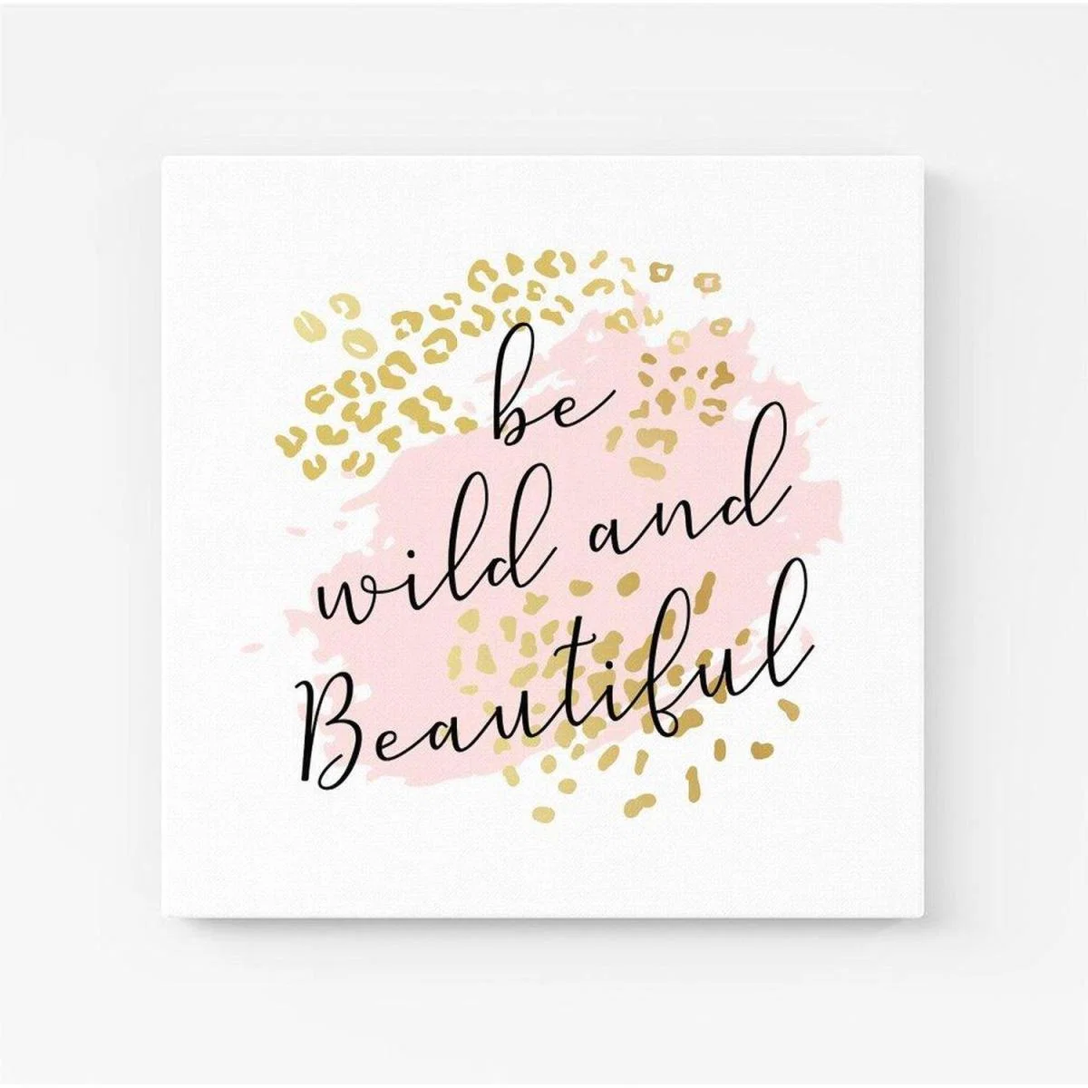 Be Wild And Beautiful Canvas Print - Pink / Small – image 2