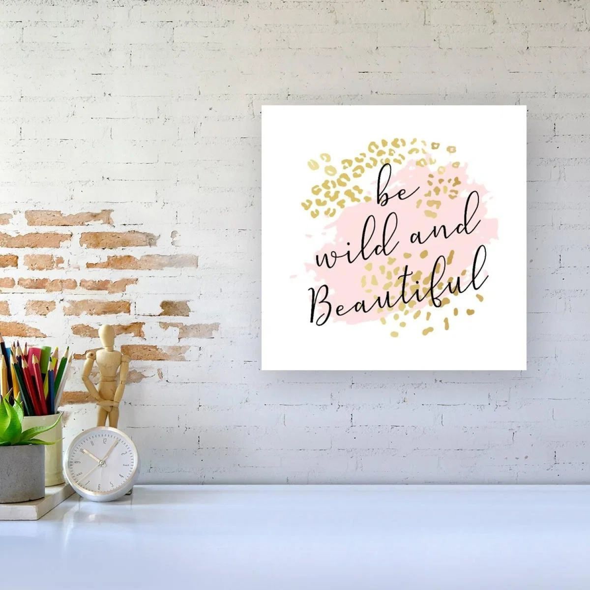 Be Wild And Beautiful Canvas Print - Pink / Small – image 3