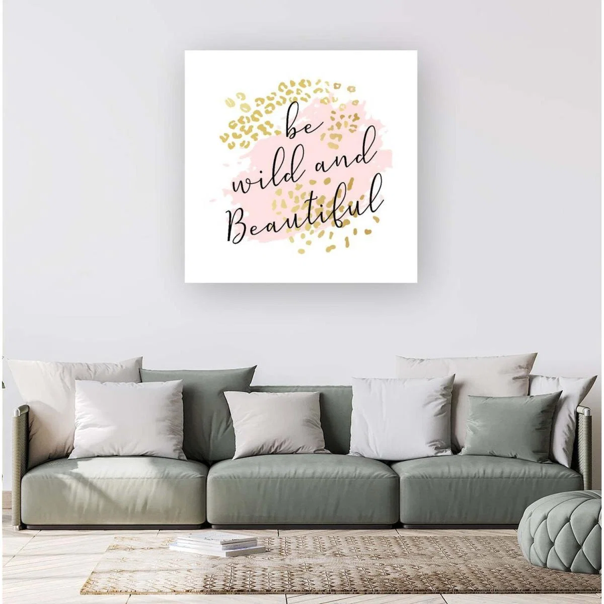 Be Wild And Beautiful Canvas Print - Pink / Small – image 4