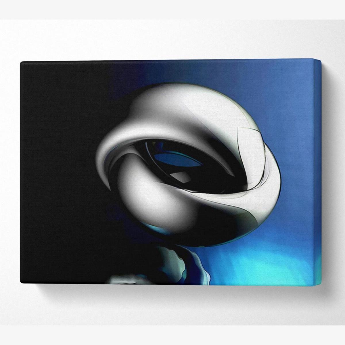 Liquid Knot Blue Canvas Print Wall Art - Yellow / 81.28cm – image 1