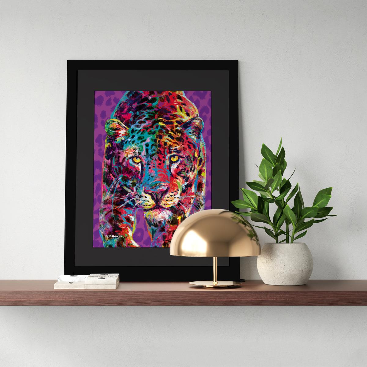 Chloe the Leopard Framed Wall Art - White / 43.5cm – image 2