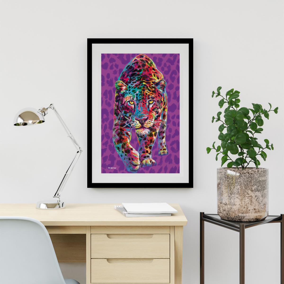 Chloe the Leopard Framed Wall Art - White / 43.5cm – image 5