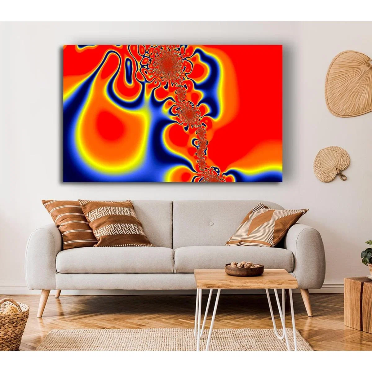 Lava Lustre Canvas Print Wall Art - Yellow / 50.8cm – image 4