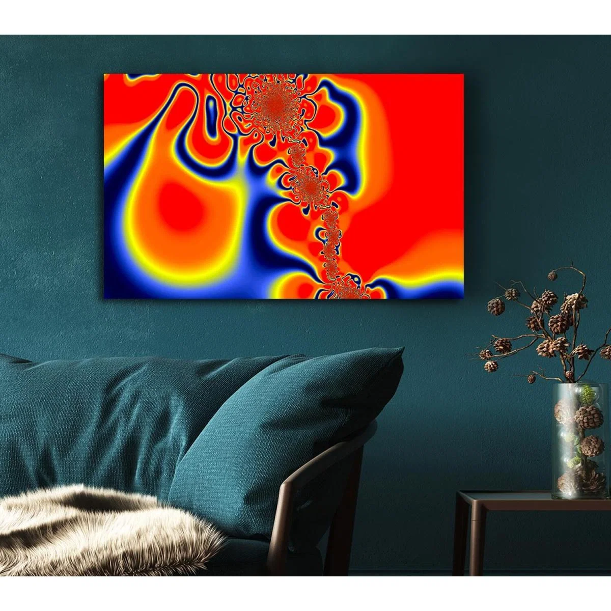 Lava Lustre Canvas Print Wall Art - Yellow / 50.8cm – image 5