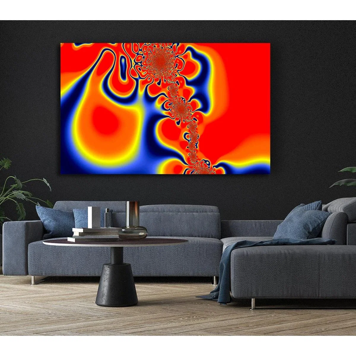 Lava Lustre Canvas Print Wall Art - Yellow / 50.8cm – image 6