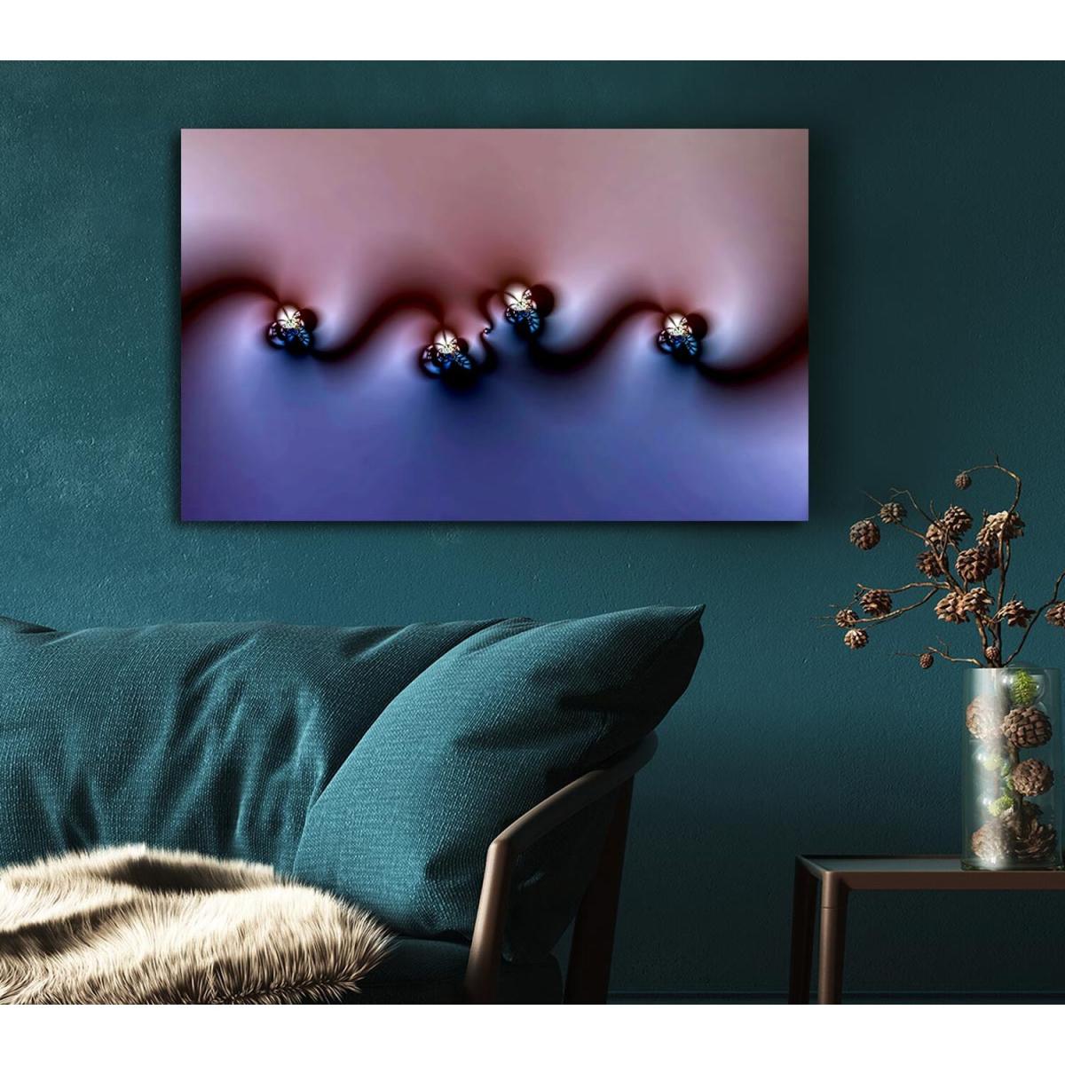 Liquid Diamond Canvas Print Wall Art - Yellow / 50.8cm – image 5