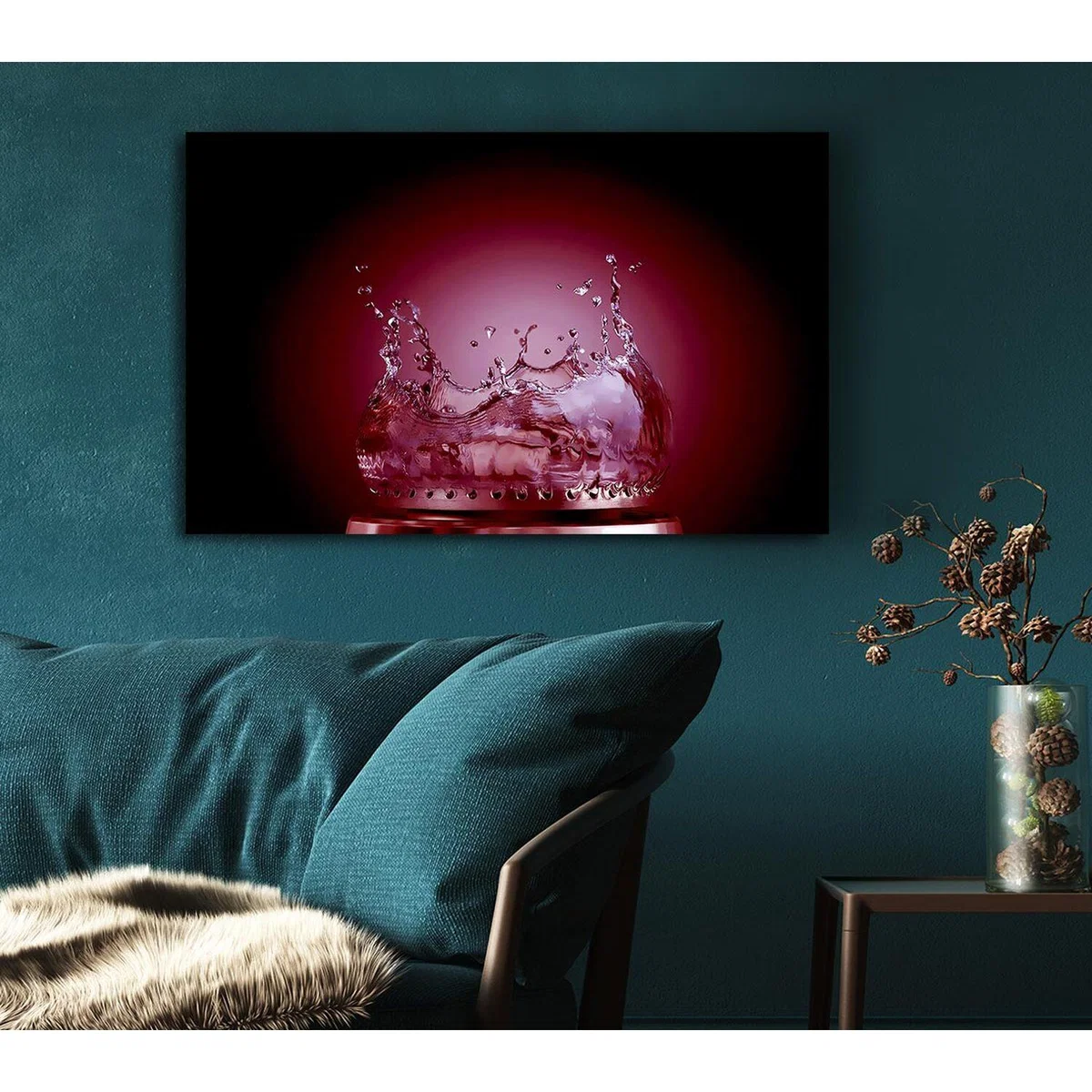 Flames Of Water Mulberry Canvas Print Wall Art - Yellow / 50.8cm – image 5