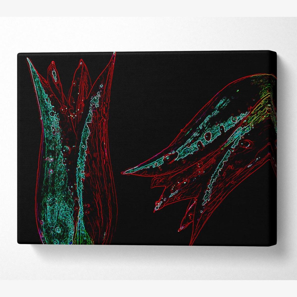Twin Flowers Canvas Print Wall Art - Yellow / 101.6cm – image 1
