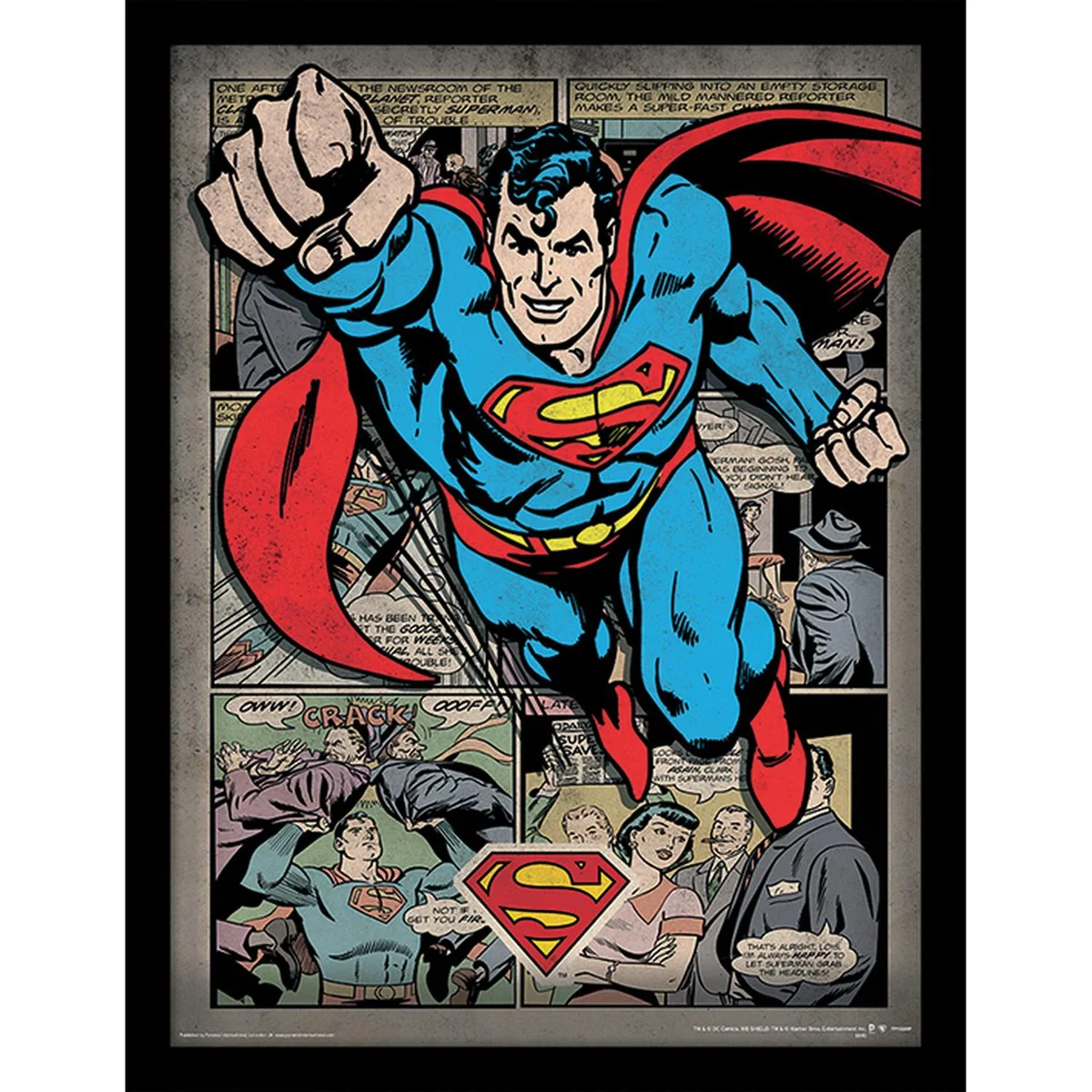 Superman (Comic Montage) Framed Print – image 2