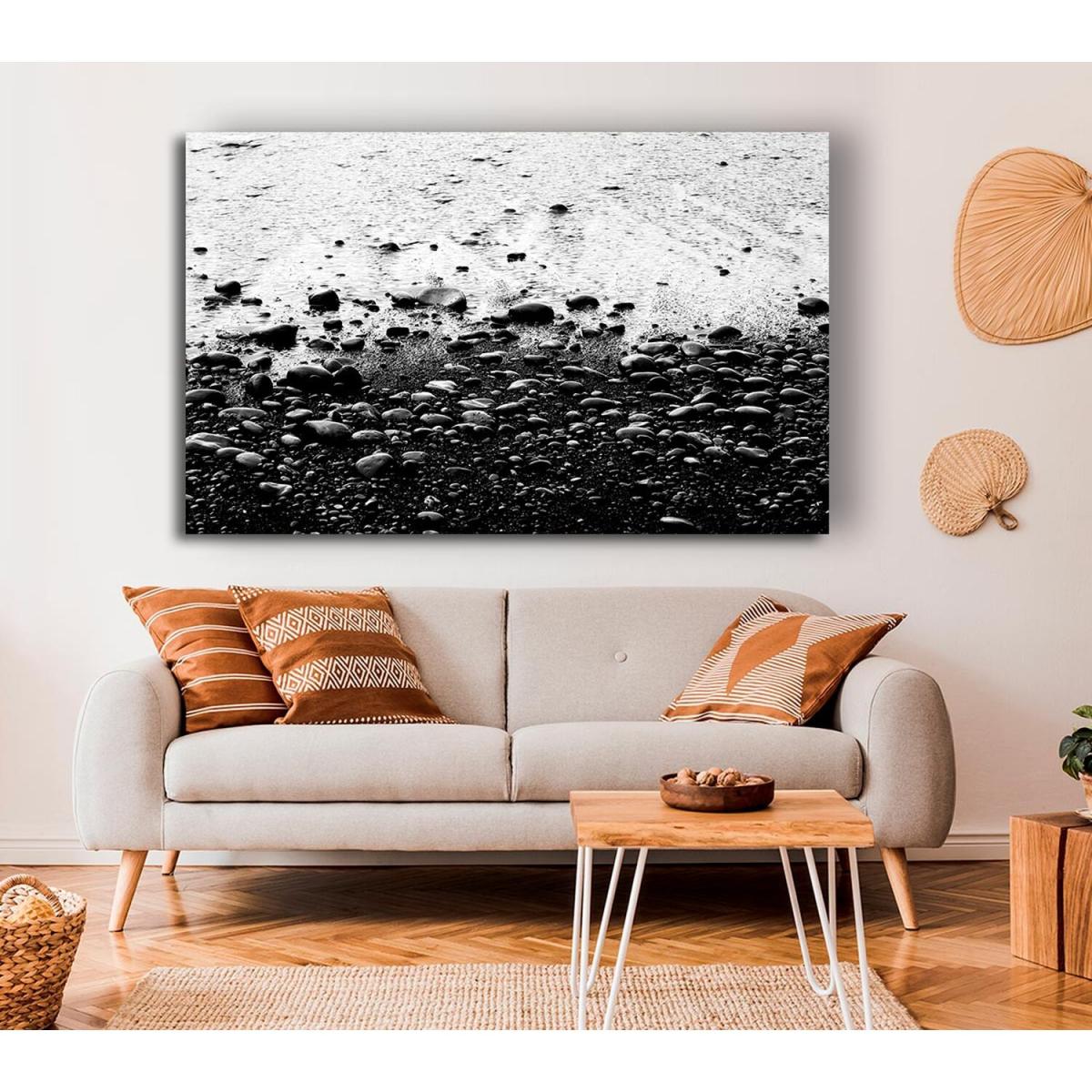 Seashore Pebbles Canvas Print Wall Art - Yellow / 35.56cm – image 3