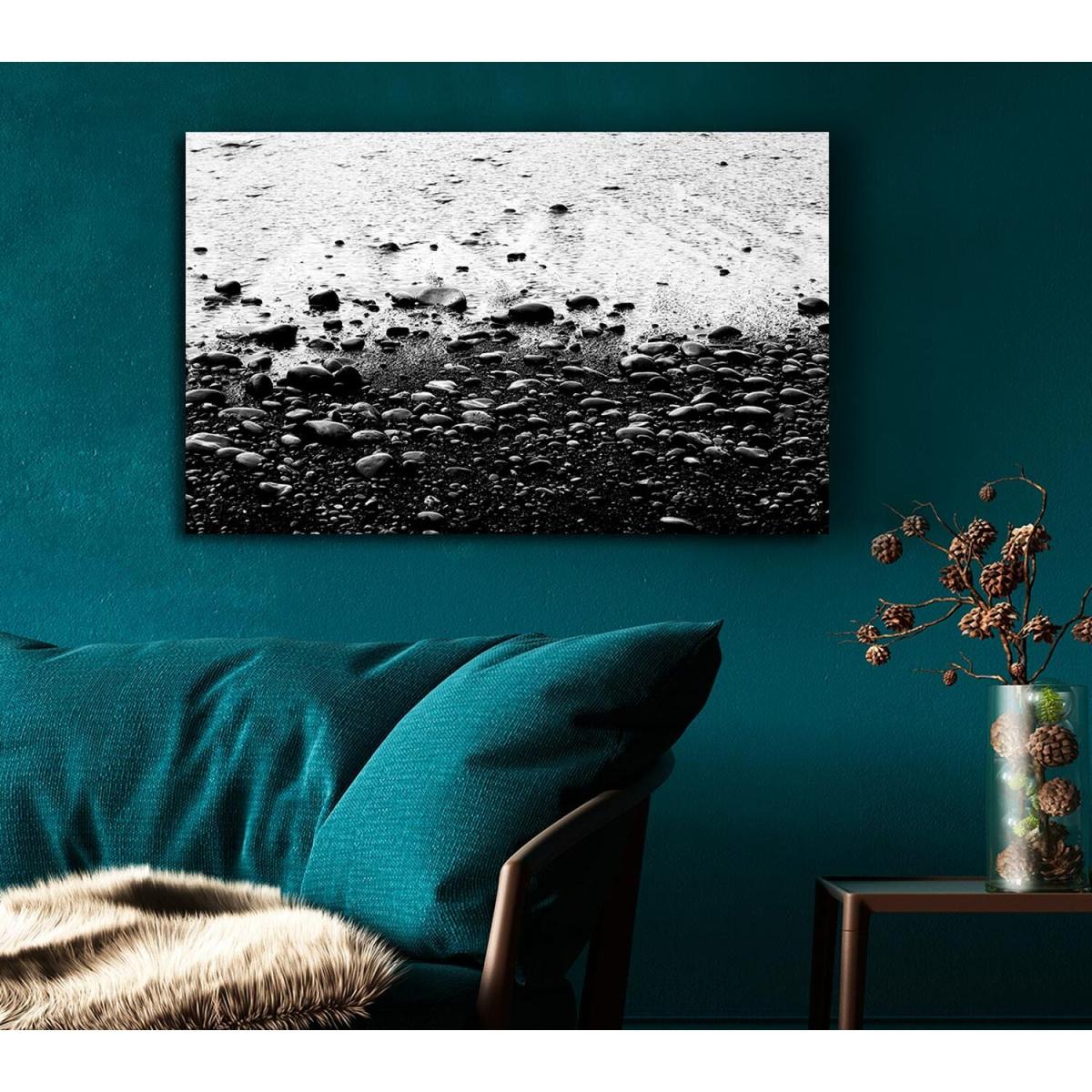 Seashore Pebbles Canvas Print Wall Art - Yellow / 35.56cm – image 4