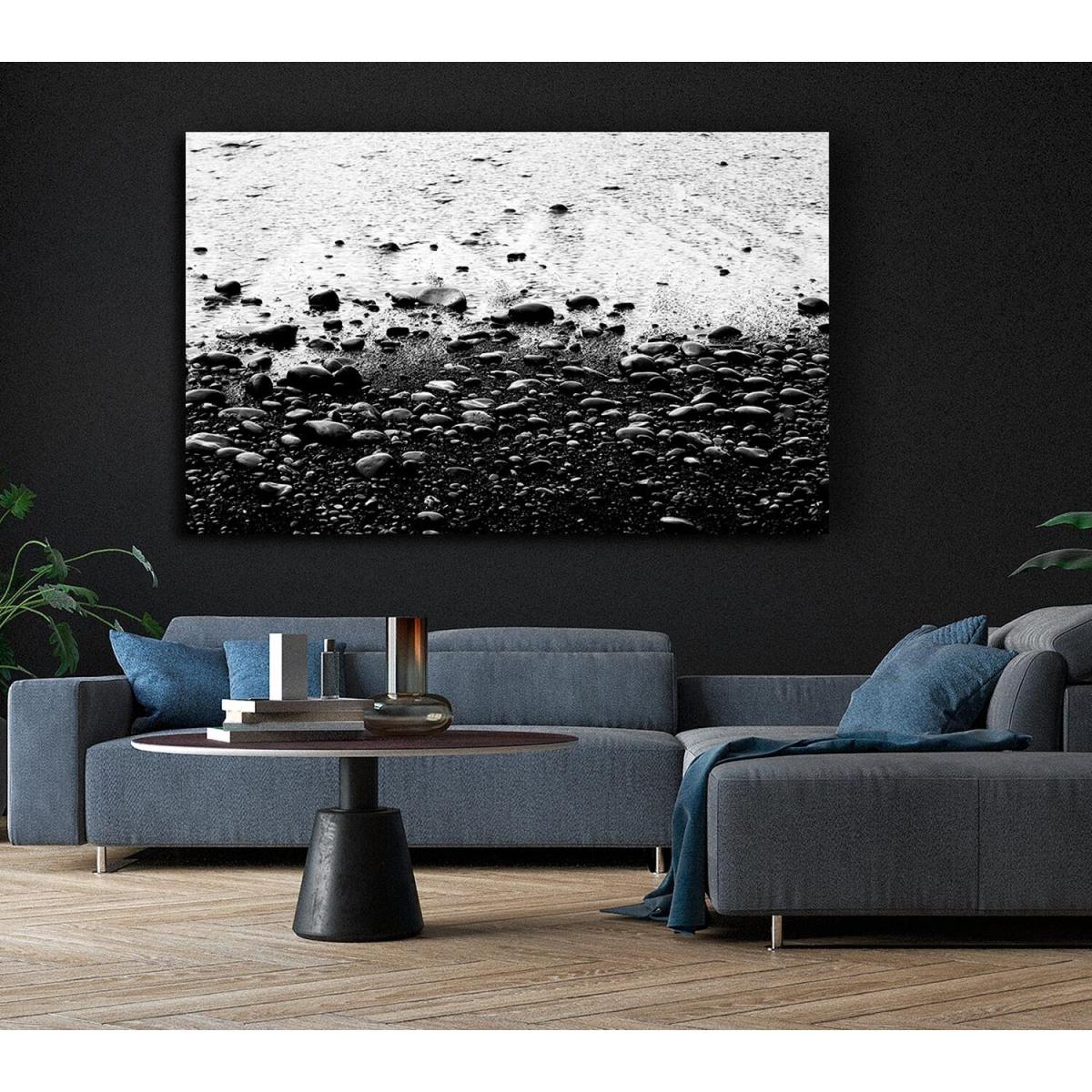 Seashore Pebbles Canvas Print Wall Art - Yellow / 35.56cm – image 5
