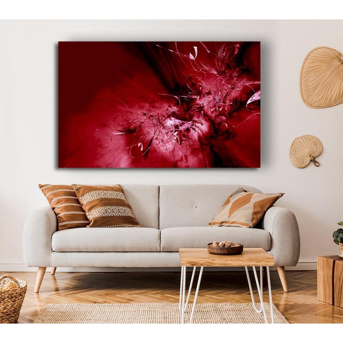 Red Broken Glass Canvas Print Wall Art - Yellow / 35.56cm – image 2