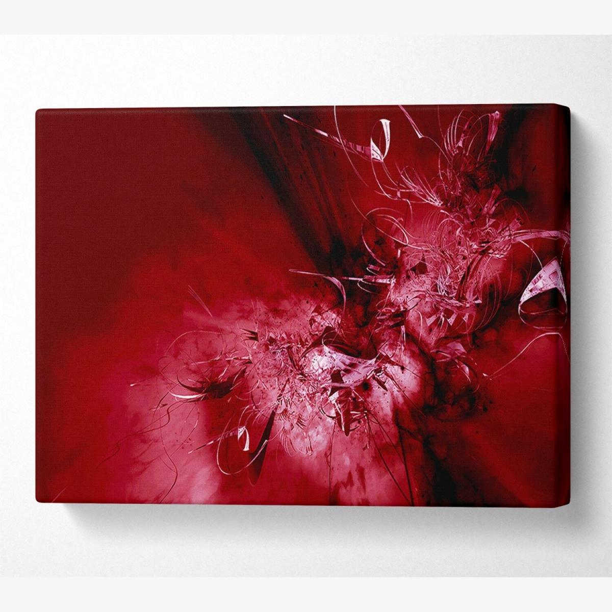 Red Broken Glass Canvas Print Wall Art - Yellow / 35.56cm – image 1