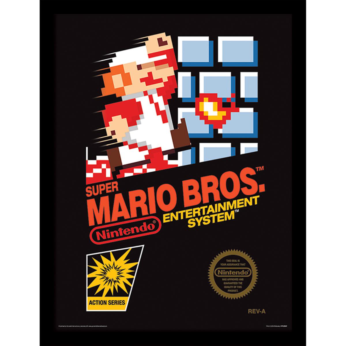 Super Mario Bros. (NES Cover) Framed Print – image 2