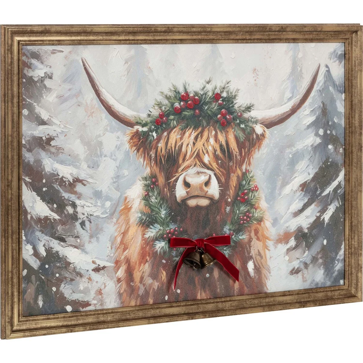 Christmas Highland Cow Framed Print – image 3