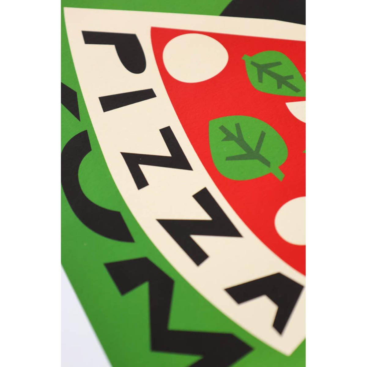Yum Pizza By Fox & Velvet A2 Art Print With Black Wooden Frame – image 3