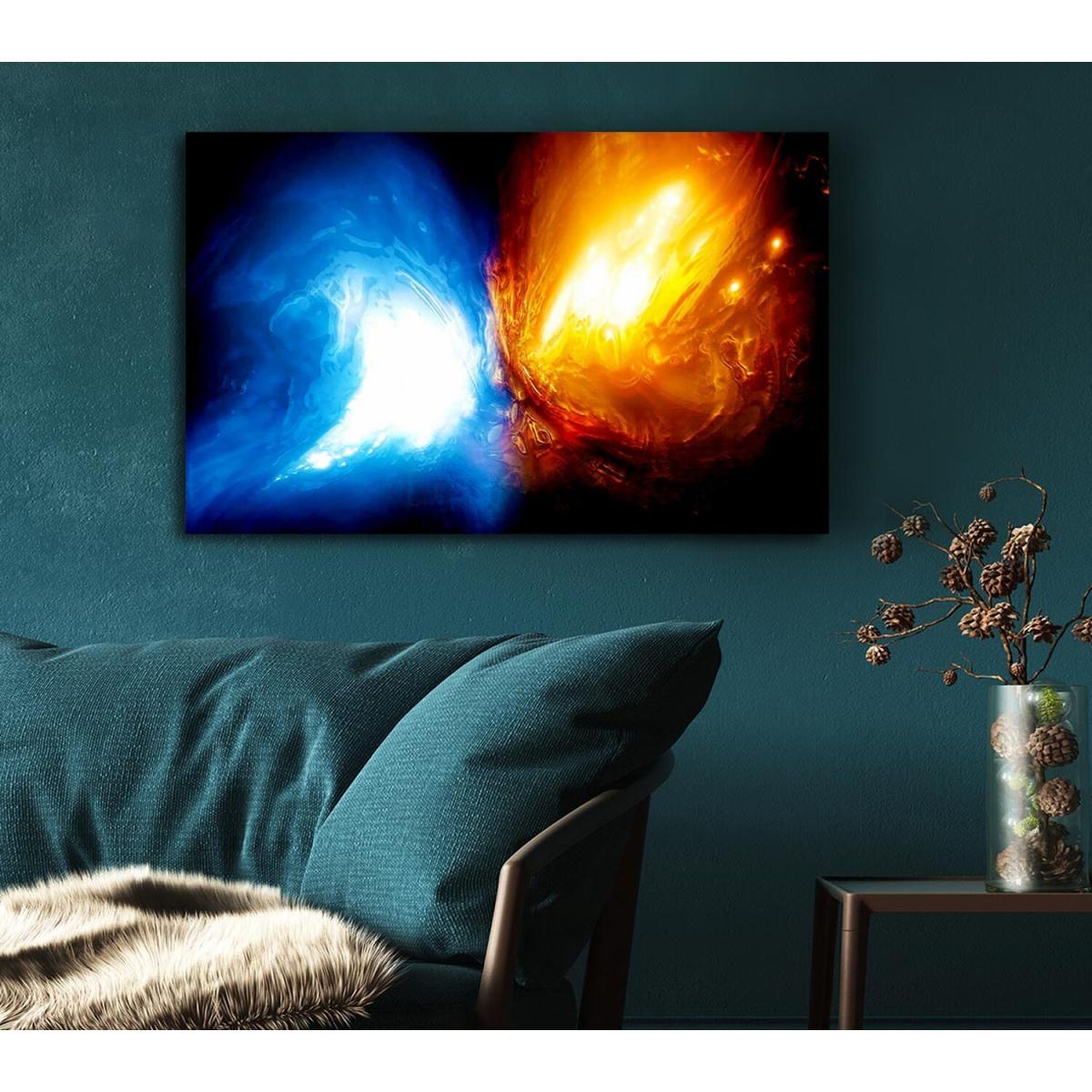 Collision Canvas Print Wall Art - Yellow / 50.8cm – image 5
