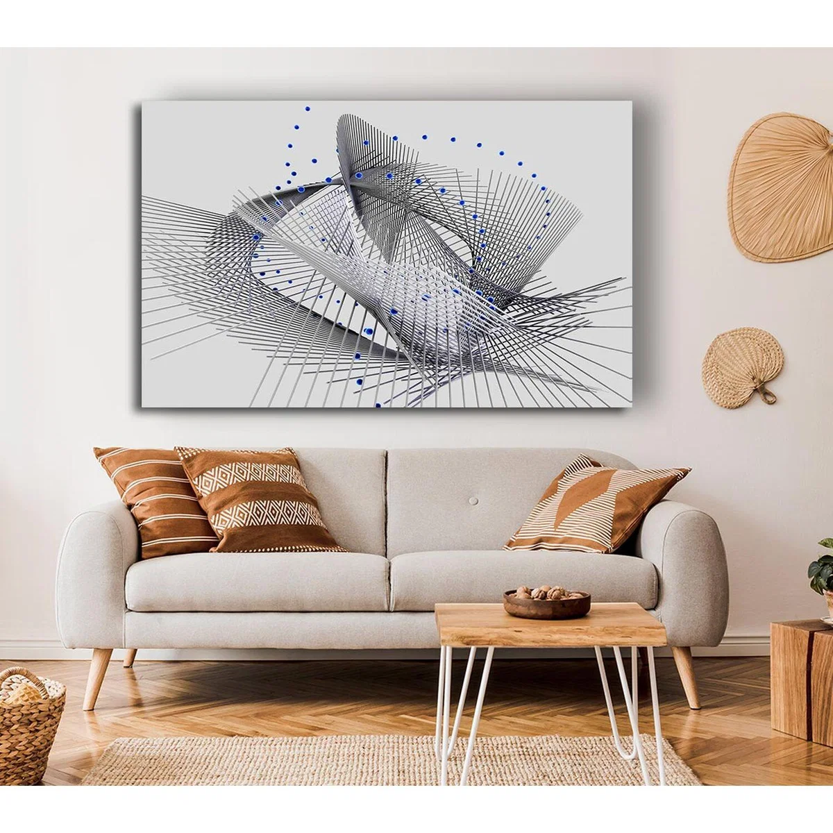 Graphical Equals Canvas Print Wall Art - Yellow / 35.56cm – image 4