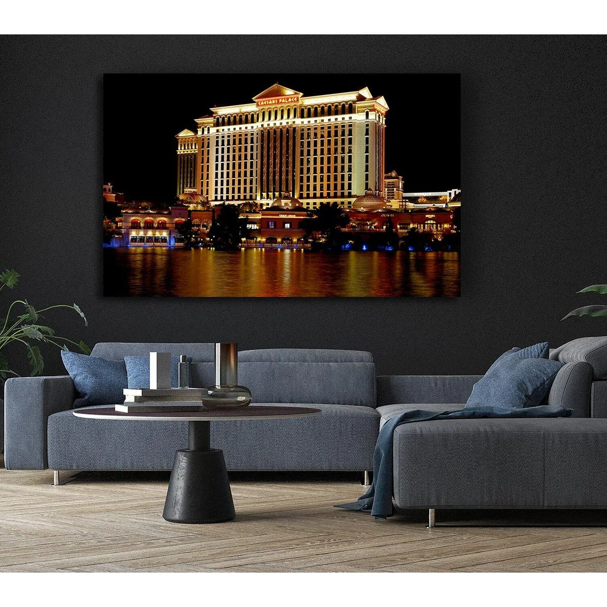 Las Vegas All That Glitters Canvas Print Wall Art - Yellow / 66.04cm – image 4