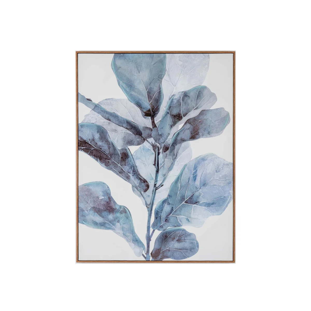 Sevra Eucalyptus Hand Painted Canvas in Frame - Natural – image 1