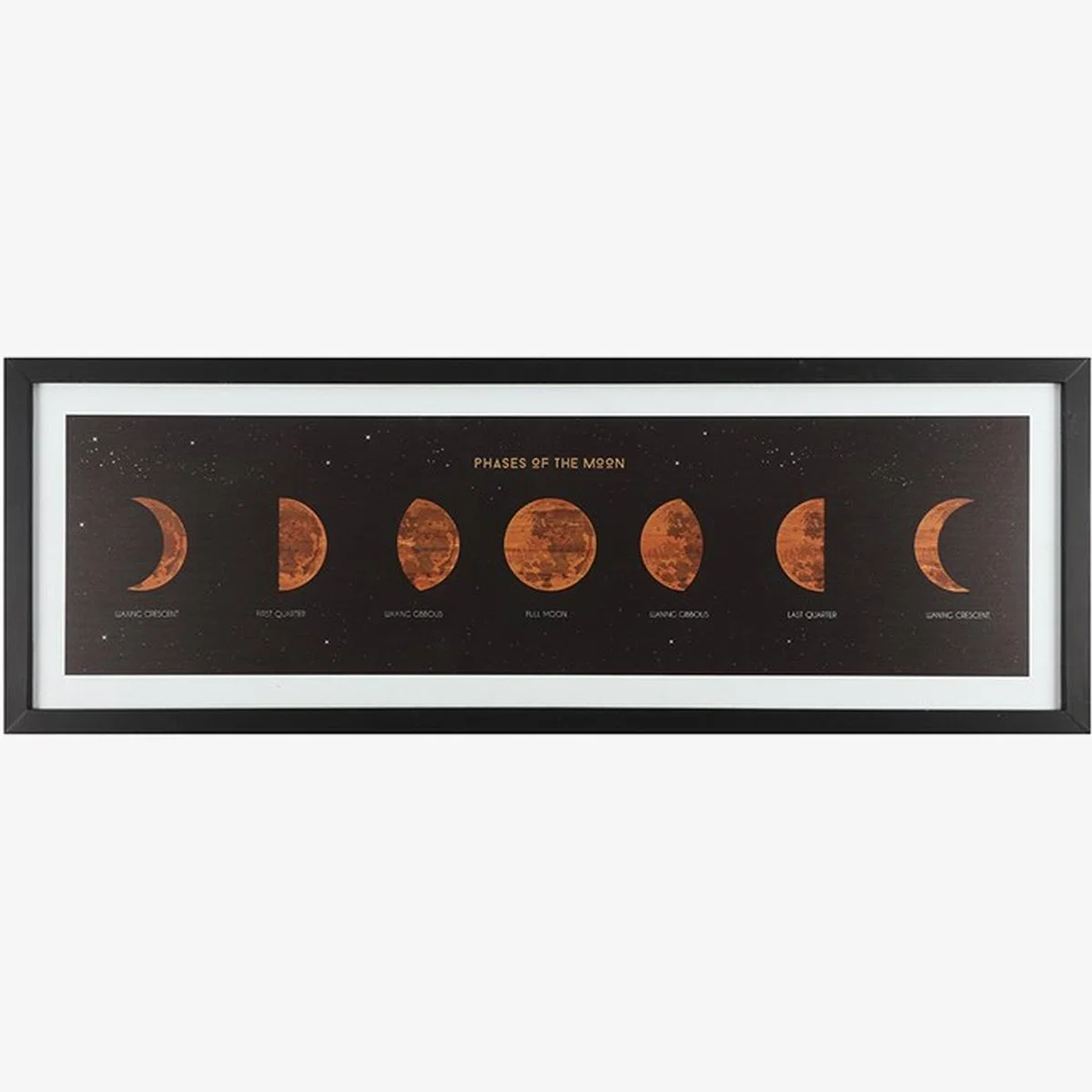 Moon Phases Print in Frame Lunar Elegance for Your Space - Black – image 1
