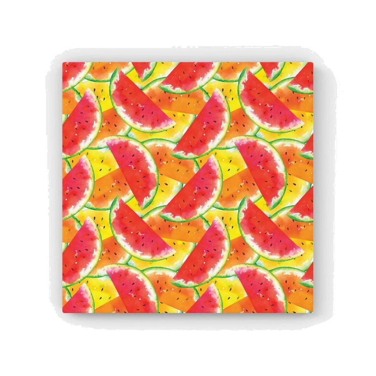 Melon Print HD Metal Print - Red / 56cm